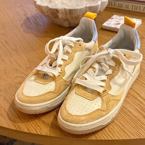 Women's Athletic Shoes in Cream and Tan